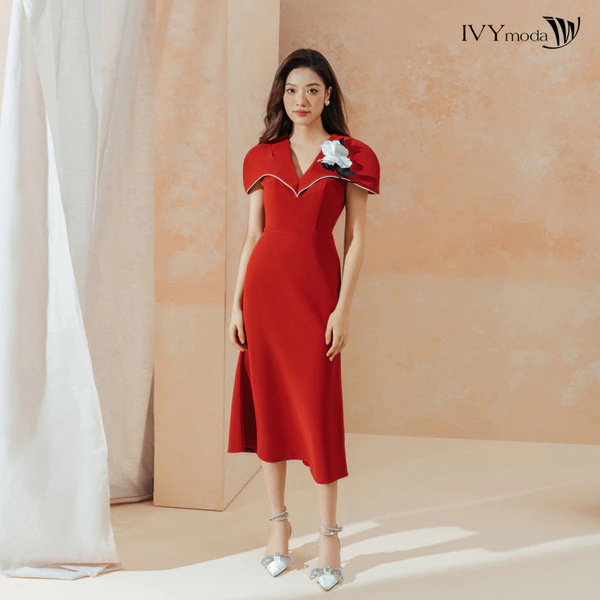 Đầm đuôi cá tay cape nữ IVY moda MS 45S2760