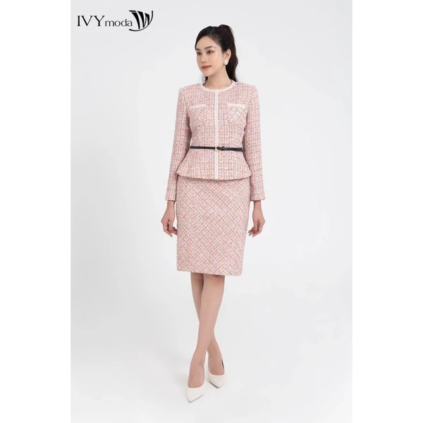 Áo Peplum tweed suit nữ IVY moda MS 67M8088