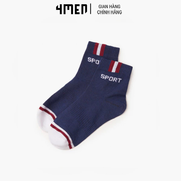Vớ nam dài phối sọc 4MEN, tất cổ cao Sport nhiều màu, vải cotton thấm hút mồ hôi VO073