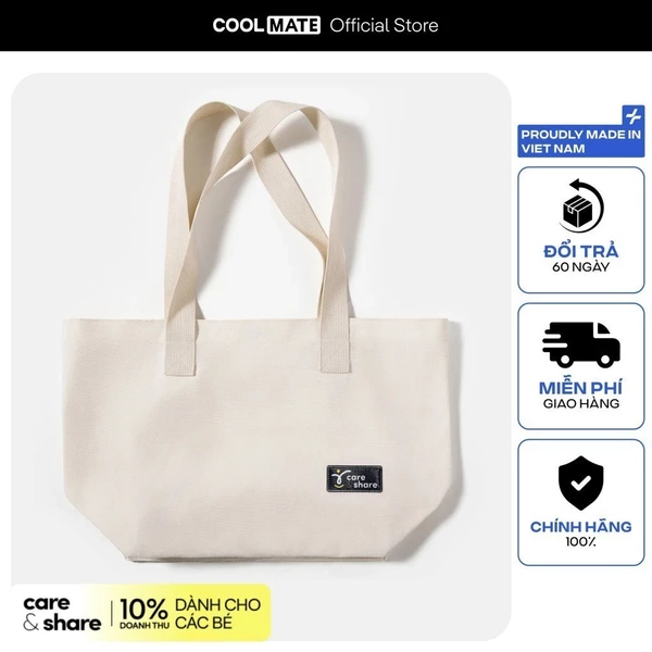 [MUA 3 GIẢM 12%]Túi tote Canvas Care & Share II Coolmate