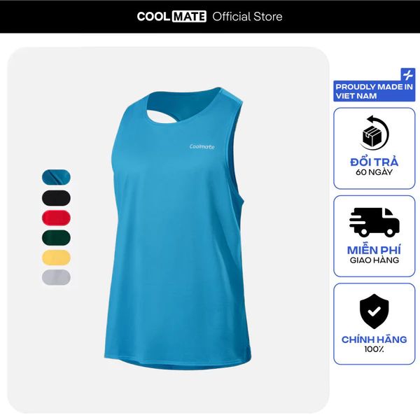 [MUA 3 GIẢM 12%]Áo Singlet Chạy bộ nam Essentials Fast & Free Run II Coolmate[OUTLET - không đổi trả]