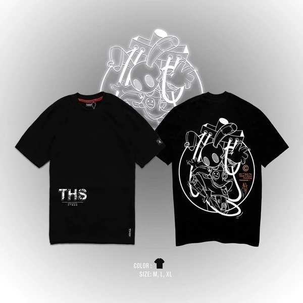 Áo Thun Nam Nữ TEEHOLIC Thỏ Màu Đen