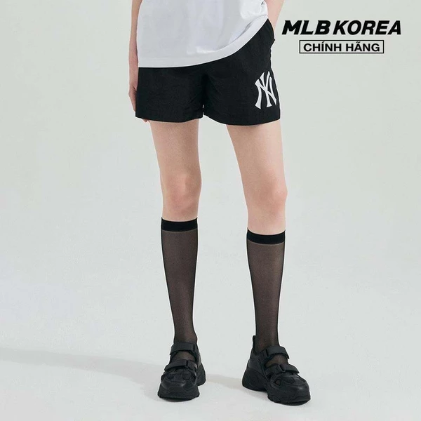 MLB - Quần short ngắn nữ lưng thun Basic Mega Logo_3ASMB0243-50BKS