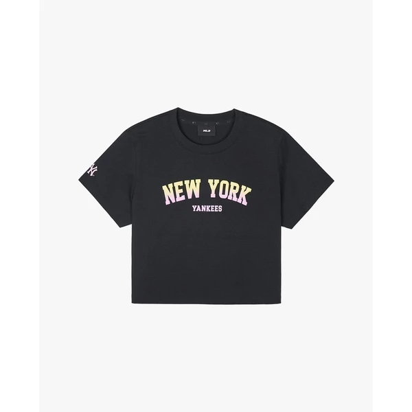 MLB - Áo croptop nữ cổ tròn tay ngắn Varsity_3FTSV1443-50BKS