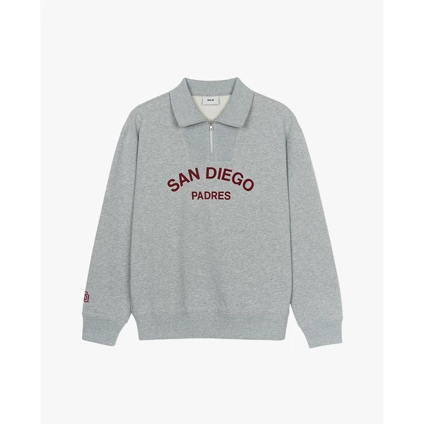 MLB - Áo sweatshirt unisex cổ bẻ tay dài Varsity Lettering_3AMTV0244-13MGS
