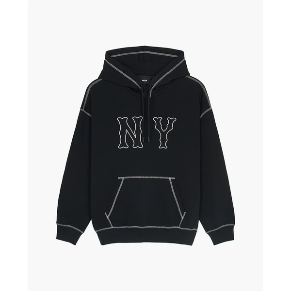 MLB - Áo hoodie unisex tay dài phối mũ Basic Coopers Logo Overfit_3AHDB0451-50BKS
