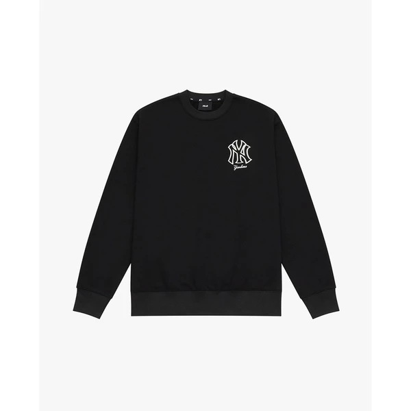 MLB - Áo sweatshirt unisex cổ tròn tay dài phối logo_3AMTB9744-50BKS
