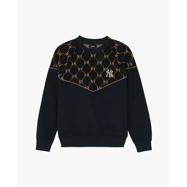 MLB - Áo sweatshirt unisex cổ tròn tay dài Jacquard Dia Monogram_3AMTM1144-50BKS