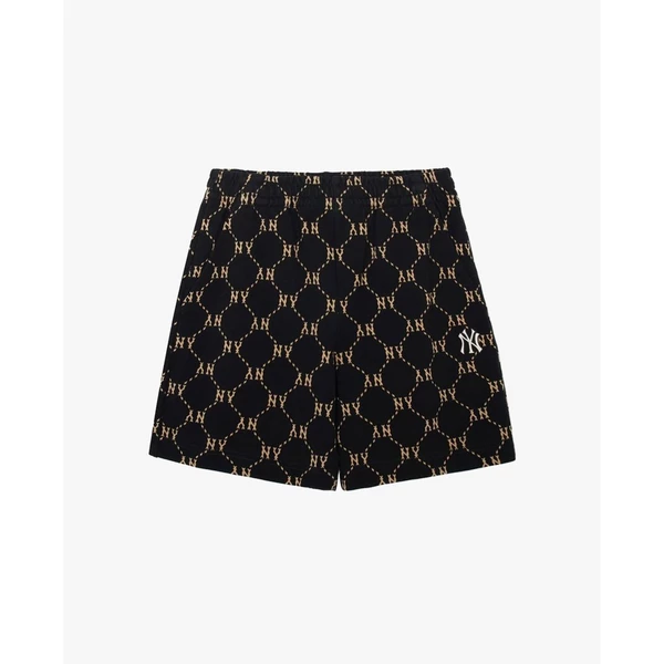 MLB - Quần short unisex ống rộng Jacquard Dia Monogram_3ASPM0144-50BKS