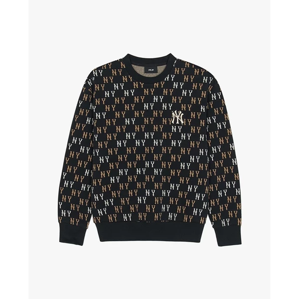 MLB - Áo sweatshirt unisex cổ tròn tay dài Classic Monogram Jaquard_3AMTM0344-50BKS