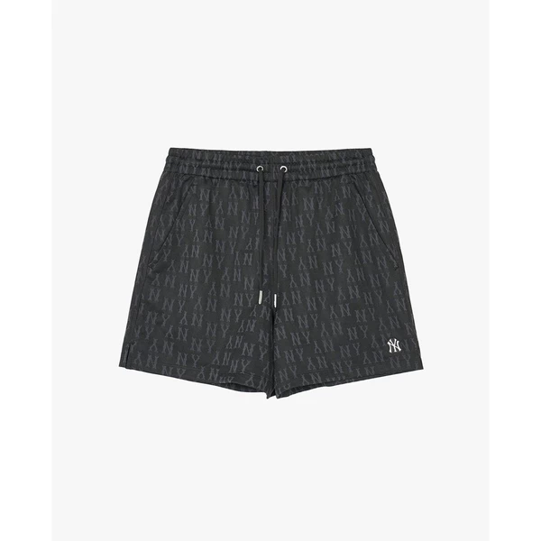 MLB - Quần short ngắn nữ lưng thun Monogram_3FSPMA143-50BKS