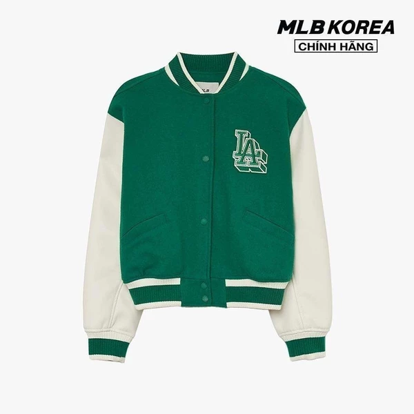 MLB - Áo khoác bóng chày nữ tay dài thời trang_3FJPV0134-07GNL