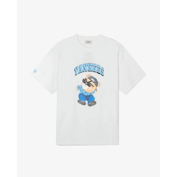 MLB - Áo thun unisex cổ tròn tay ngắn Megabear Overfit_3ATSE0143-50IVS