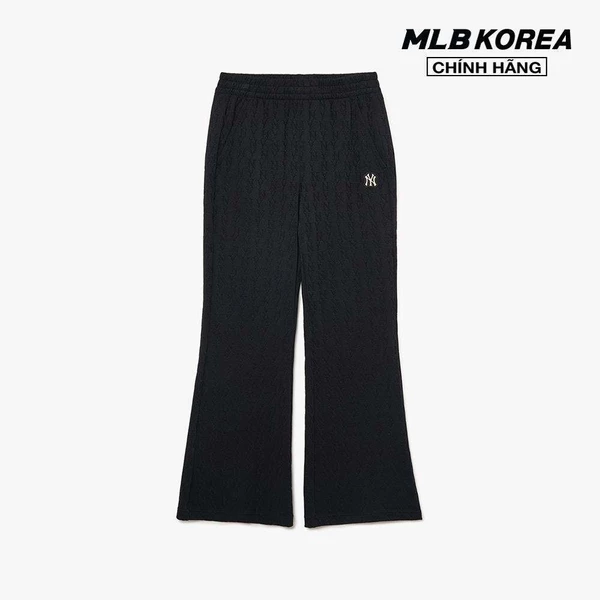 MLB - Quần nữ ống loe Athleisure Classic Monogram Jacquard_3FPTM2134-50BKS