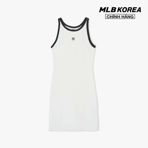 MLB - Đầm sát nách nữ cổ tròn mini Basic Small Logo Ribbed Ringer _3FOPB0643-50WHS