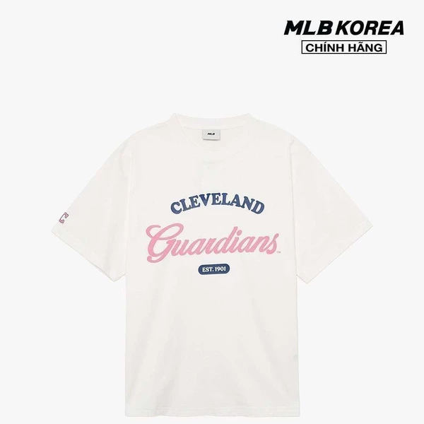 MLB - Áo thun unisex cổ tròn tay ngắn Varsity Cursive Graphic Overfit_3ATSV0434-45WHS