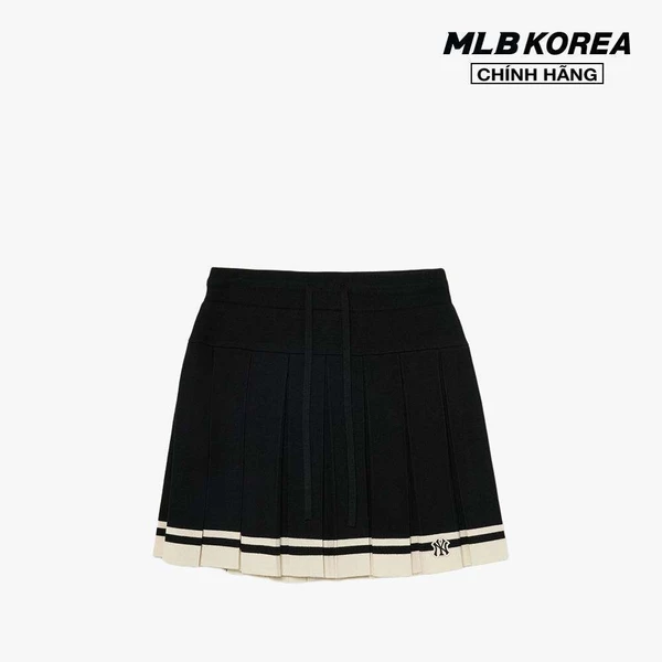 MLB - Chân váy xếp li mini Classic Sports Striped Knit Pleated_3FSKG0236-50BKS