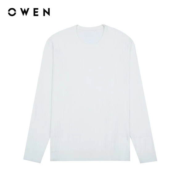 OWEN - Áo len Regular Fit ALC241292 màu Trắng chất liệu Viscose - Polyester - Nylon
