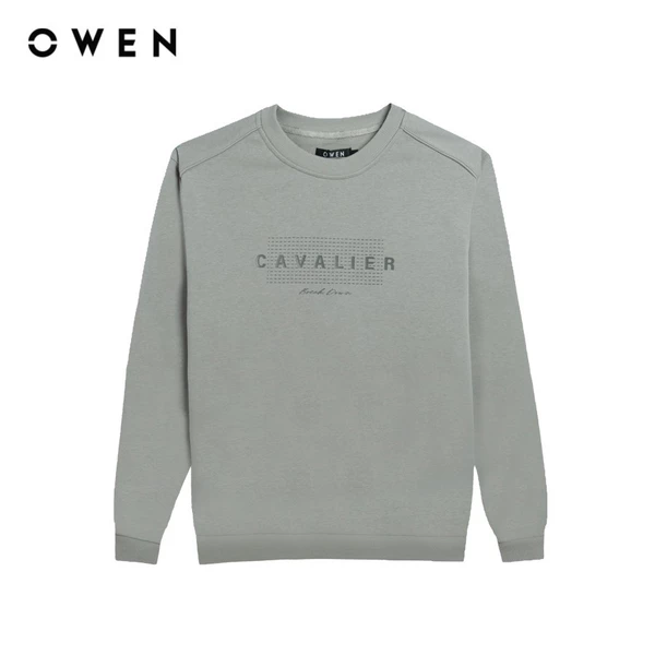 OWEN - Áo nỉ Regular Fit AN241458 màu Xám chất liệu Cotton - Polyester