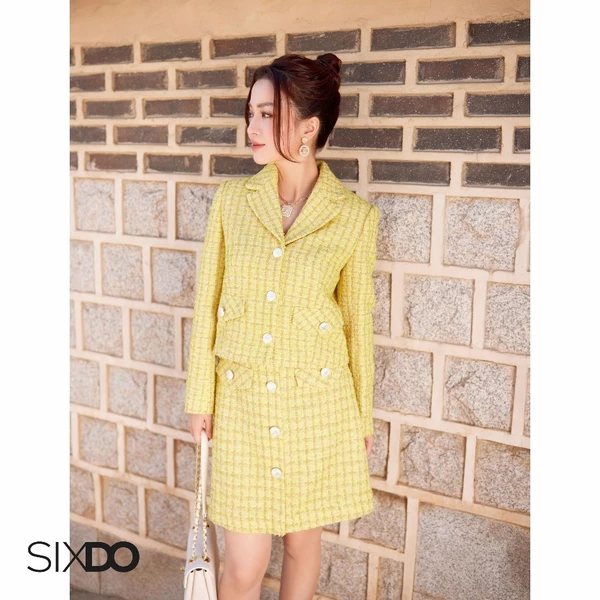 Chân váy tweed chữ A SIXDO (Mini Tweed Skirt)