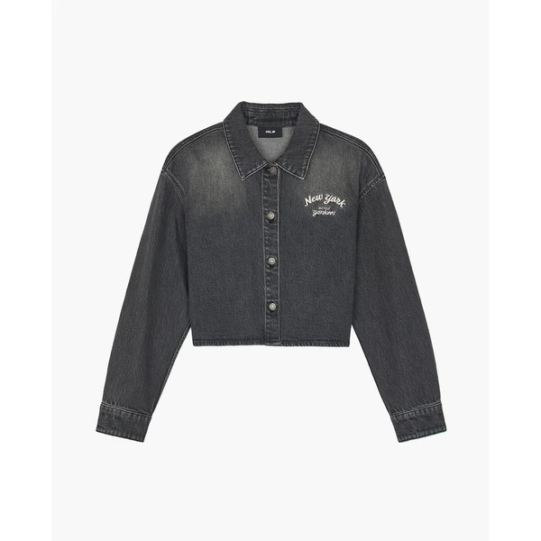 MLB - Áo sơ mi denim nữ cổ bẻ tay dài Varsity Culsive_3FDRV0144-50CGS