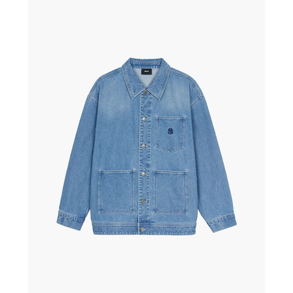 MLB - Áo khoác denim unisex cổ bẻ tay dài Varsity_3ADKV0151-50BLL