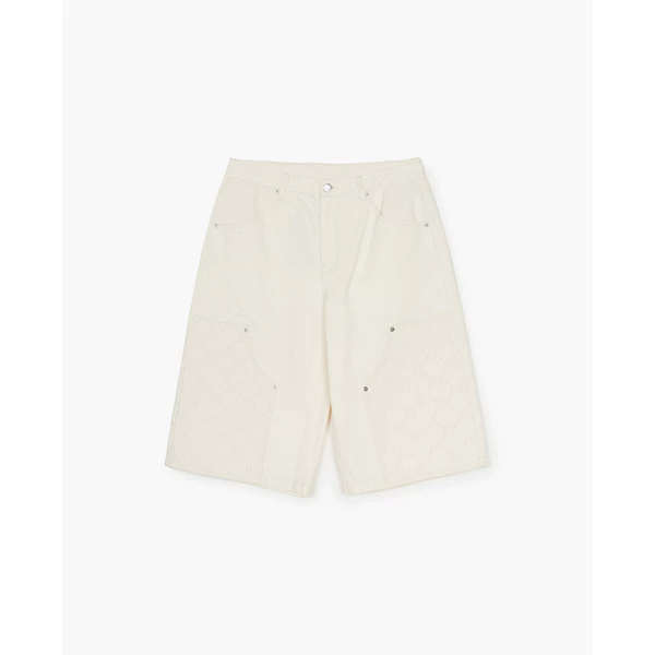 MLB - Quần short jeans nam Diagram Monogram Embossed_3LDPM0253-50CRD