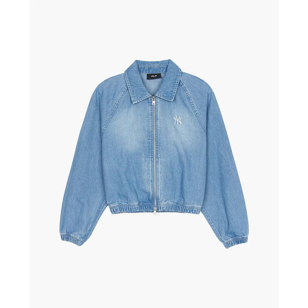 MLB - Áo khoác denim nữ phom croptop Varsity_3FDKV0151-50BLL