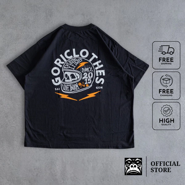 Áo Thun Nam Form Rộng Oldskull Gori Form Boxy GR120 Chất vải mịn và bền thoáng mát