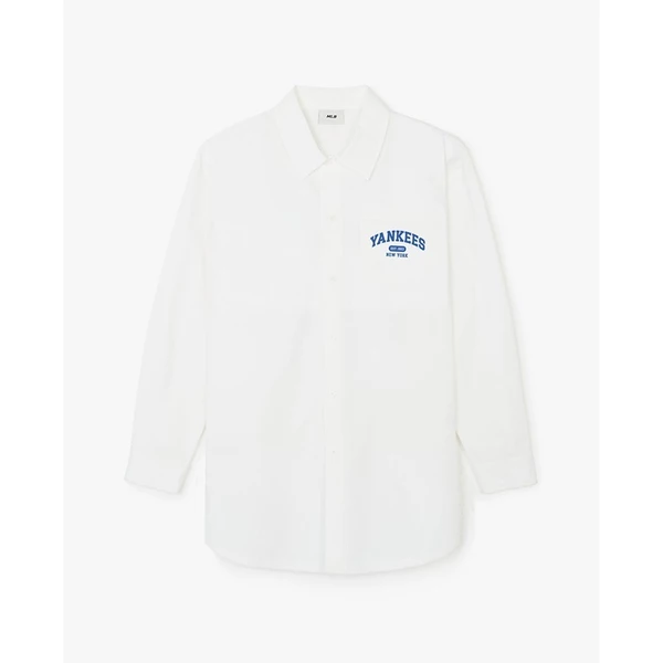 MLB - Áo sơ mi nữ cổ bẻ tay dài Varsity_3FWSV0141-50IVS