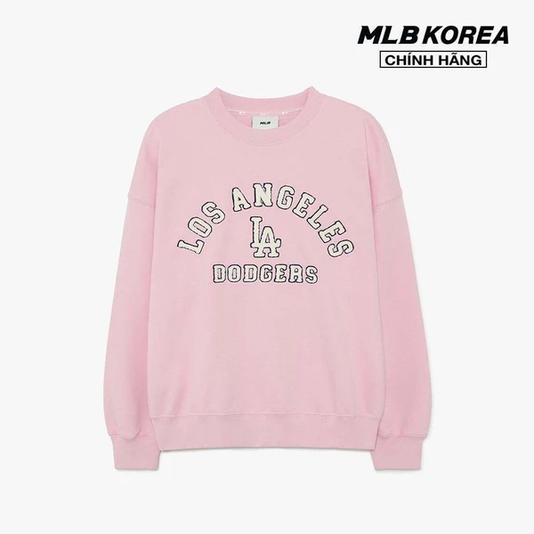 MLB - Áo sweatshirt nữ cổ tròn tay dài Varsity Over Fit_3FMTV0334-07PKL