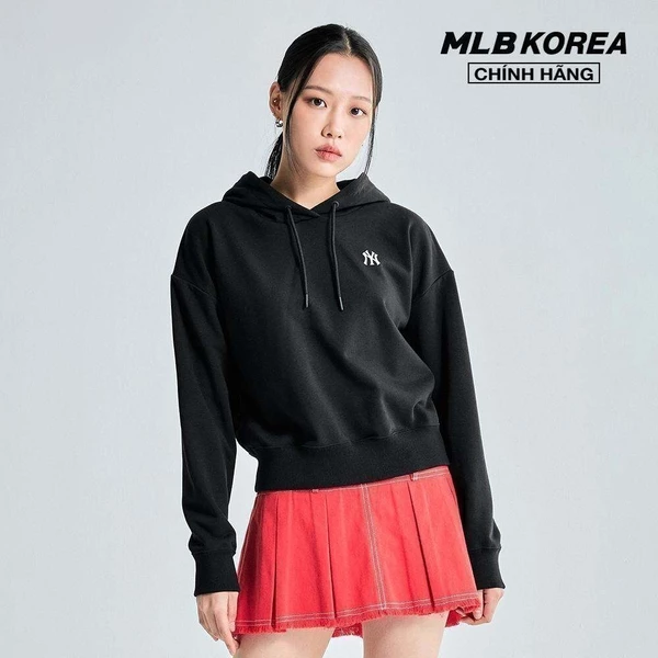 MLB - Áo hoodie nữ tay dài phom croptop Athleisure_3FHDB2134-50BKS