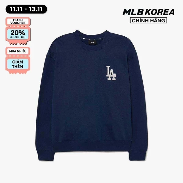 MLB - Áo sweatshirt unisex cổ tròn tay dài Basic Bling Mega Logo_3AMTB1034-07NYS