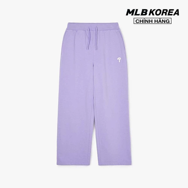 MLB - Quần dài ống rộng nữ lưng thun Basic Small Logo_3FPTB0341-10LDS