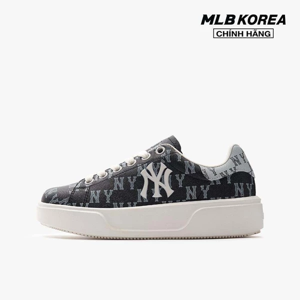 MLB - Giày sneakers unisex cổ thấp Chunky Classic All Over Monogram_3ASXCCM3N-50BKS