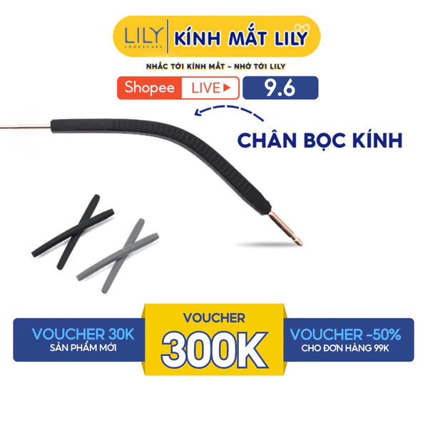Bọc chân kính LILYEYEWEAR chất liệu Silicon cao cấp an toàn chống trượt và dị ứng trên da