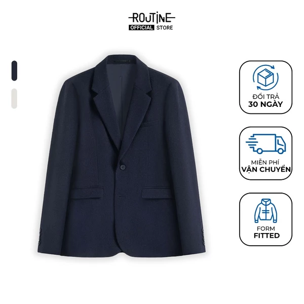 Áo Vest Blazer Vải Twill Trơn Form Fitted - Routine 10F24VES001