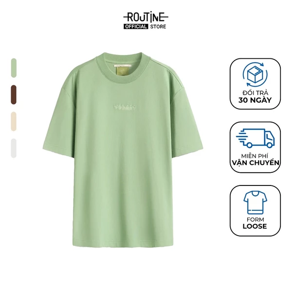 Áo Thun Tay Ngắn Vải S.Café Thêu Icon Form Loose - Routine 10S25TSS008