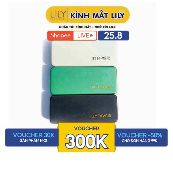 Hộp đựng kính cận cao cấp chất liệu da Lilyeyewear Màu Ngẫu Nhiên