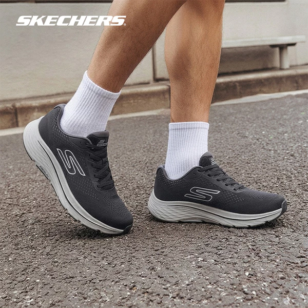 Giày Thể Thao Nam Skechers GOrun Consistent 3 Rushline Chạy Bộ Tập luyện - 221262-BKGY Air-Cooled Goga Mat