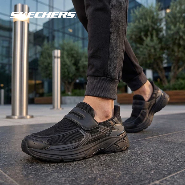 Giày Thể Thao Nam Skechers Slip-Ins Sport Stamina Sport Battor Thường Ngày - 233159-BBK Air-Cooled Memory Foam