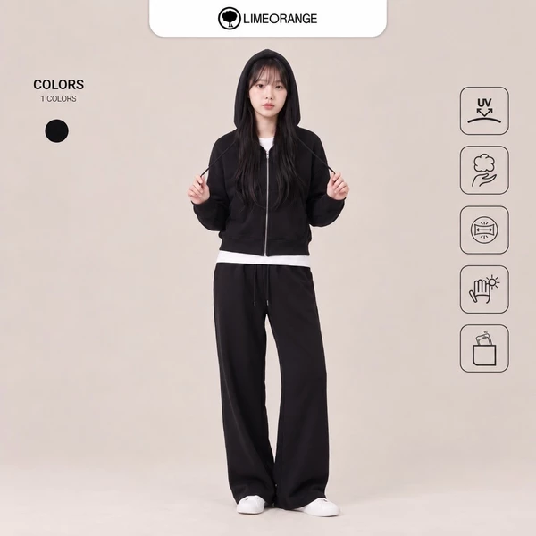 Quần Jogger Thun Basic Sweatpants LIMEORANGE JU25040101