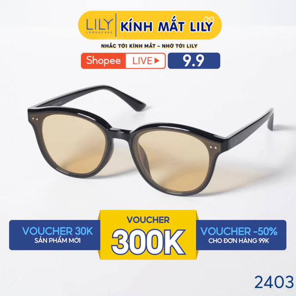 Gọng kính mát thời trang nam nữ LILYEYEWEAR mắt kính chống UV400 bảo vệ mắt kiểu dáng hiện đại màu sắc thời trang 2403
