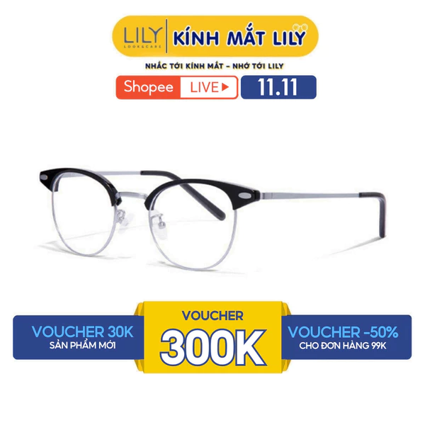 Gọng kính cao cấp nam nữ FARELLO Agape mắt tròn chất liệu TITANIUM thanh mảnh nhẹ nhàng tinh tế