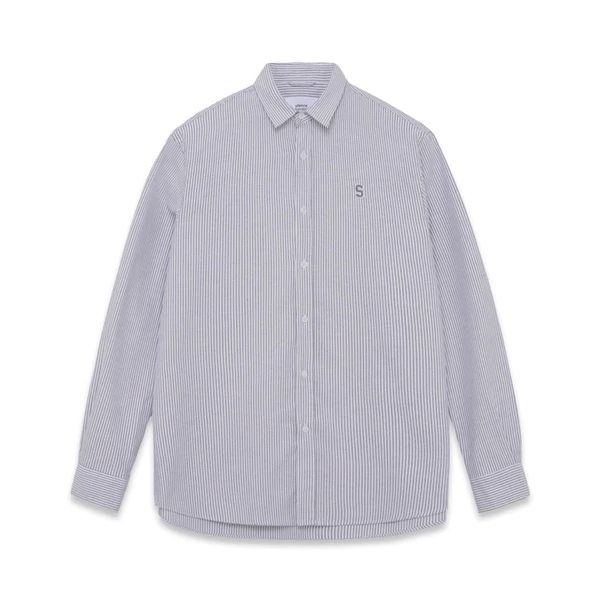 Áo sơ mi Silencestandard Premium Oxford Shirt Logo S thêu/ kẻ đen [SO02]