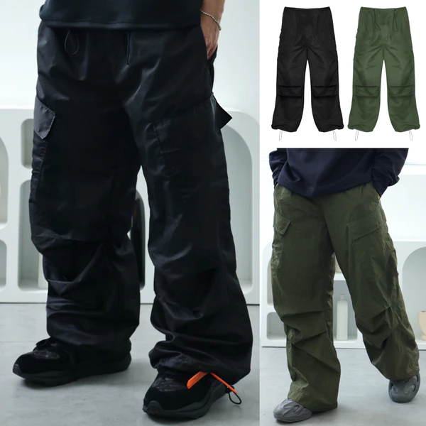 Quần dài Apride Parachute ống rộng, over size, dáng rộng unisex chất dù dày dặn