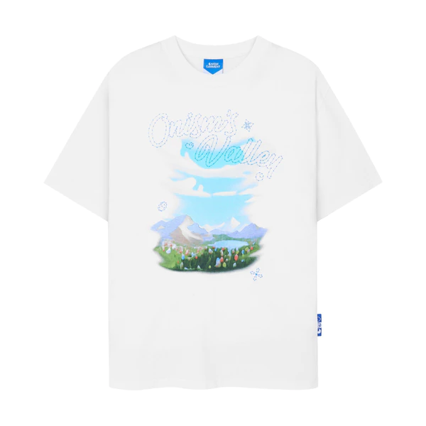 Áo thun unisex O'S Valley Tee màu trắng - Charm tee Onism