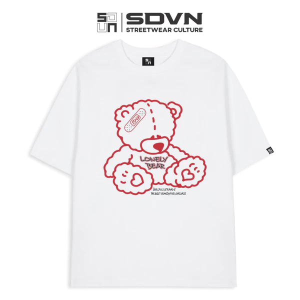 Áo Thun Unisex form rộng - Brand Chính Hãng SDVN - LONELY BEAR