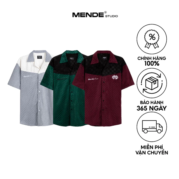 Felix Shirt - Áo sơ mi nam tay ngắn vải nhung lông thỏ MENDE