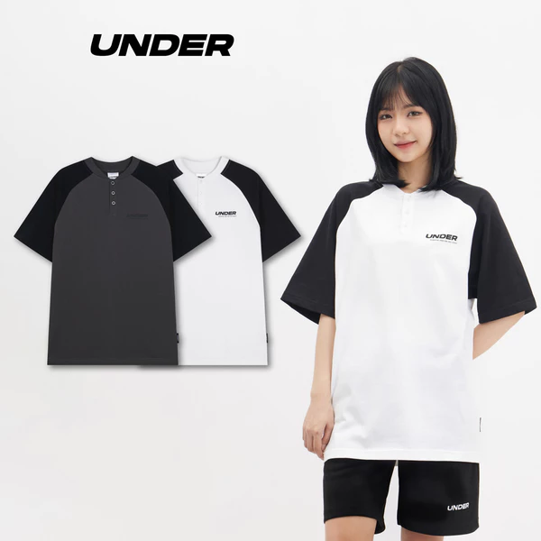 Áo thun raglan cổ tàu UNDER Essential Collar Tee - UTS029